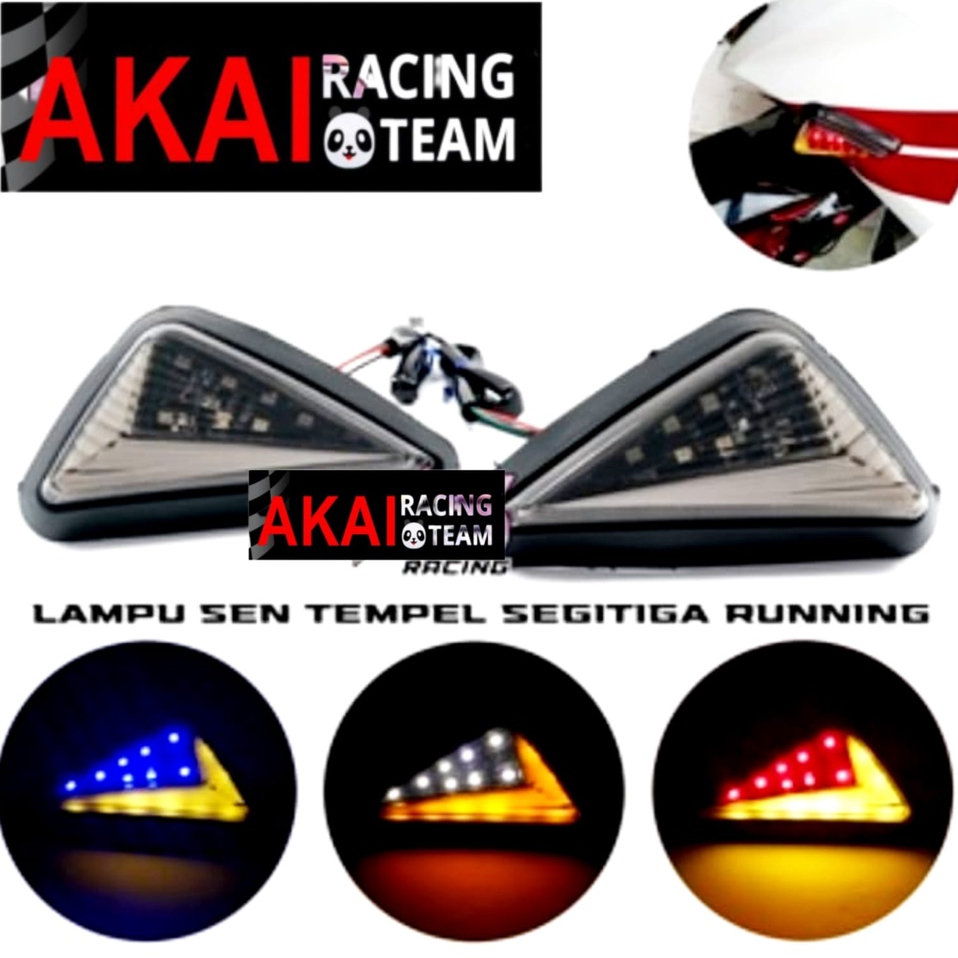 [neon] sen segitiga neon 2 mode sen tempel segitiga led neon sen ninja 250 r15 cbr UNIVERSAL harga 1 pasang