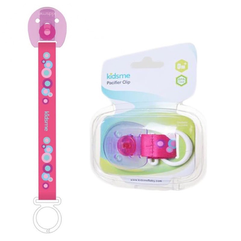 Kidsme Pacifier Clip Tali Empeng Bayi Teether Gigitan Bayi Rantai Empeng Anti Jatuh Bahan Kain