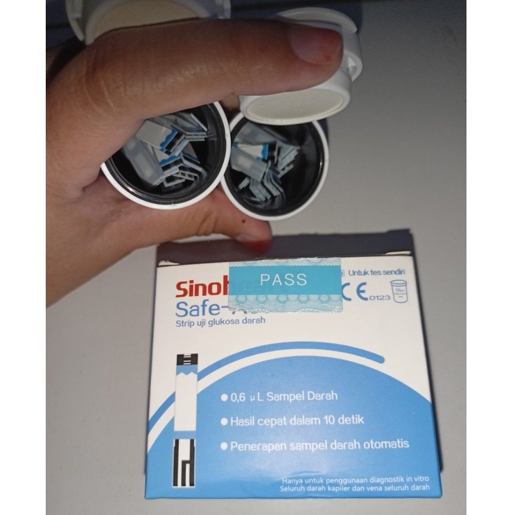Sinocare Strip Gula Darah Sinoheart Safe-Accu /Strip Glukosa Safe Accu