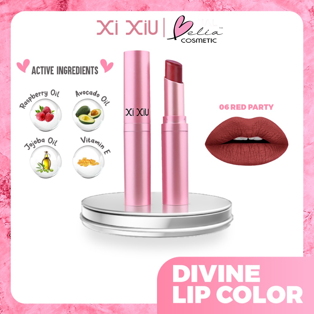 ❤ BELIA ❤ XI XIU Divine Lip Color with Raspberry Oil and Vitamin E 3.8g | BPOM