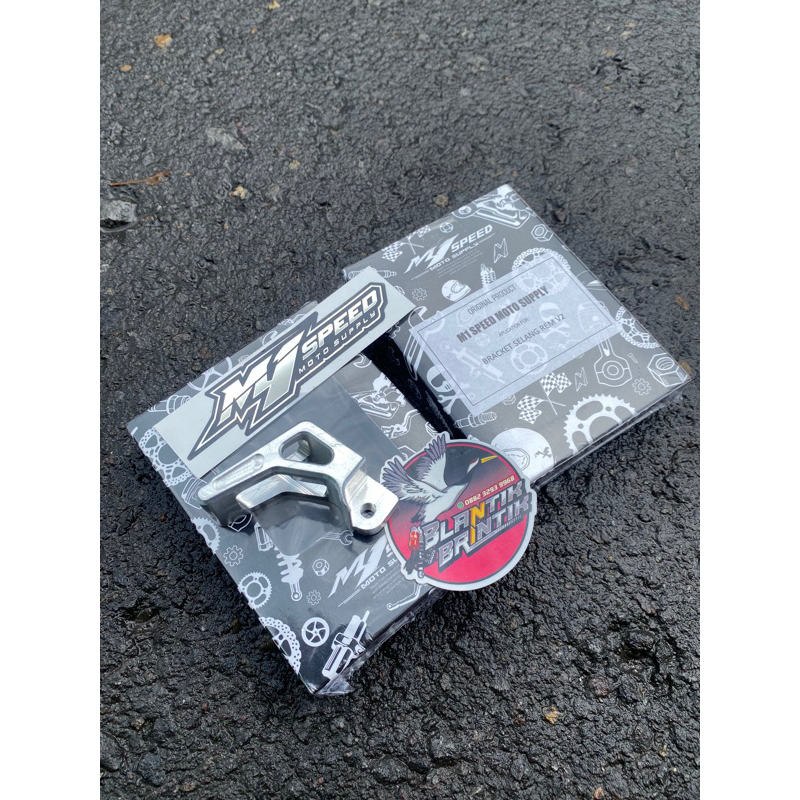 Klem kabel selang cnc untuk shock ninja RR R shock tiger depan merk m1speed breket selang rem v2 m1s