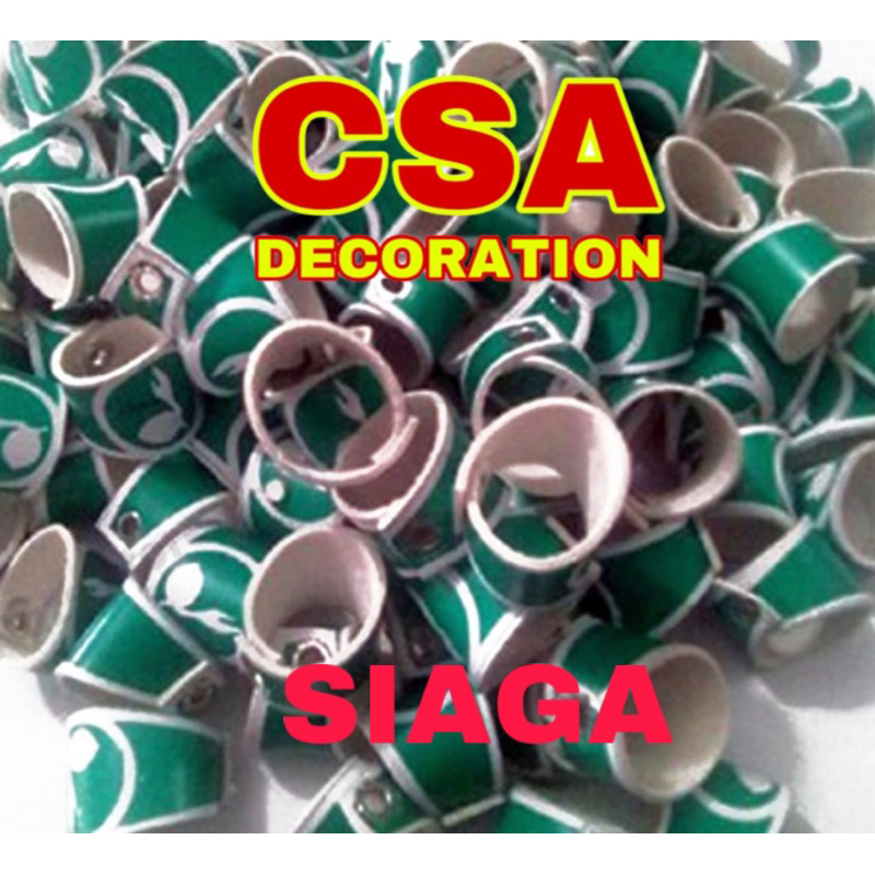 

RING KACU DASI PRAMUKA HIJAU LIST PUTIH SIAGA SD 1.2.3 [ KARET ]