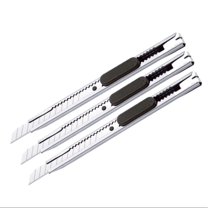 

Pisau Cutter Stainless Kecil 13 cm Kater Besi Mini Serbaguna