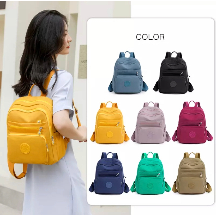 Ransel Fashion Korea Tas Wanita Import Ransel Kanvas Waterproof Tas Punggung Wanita Trendy #5240