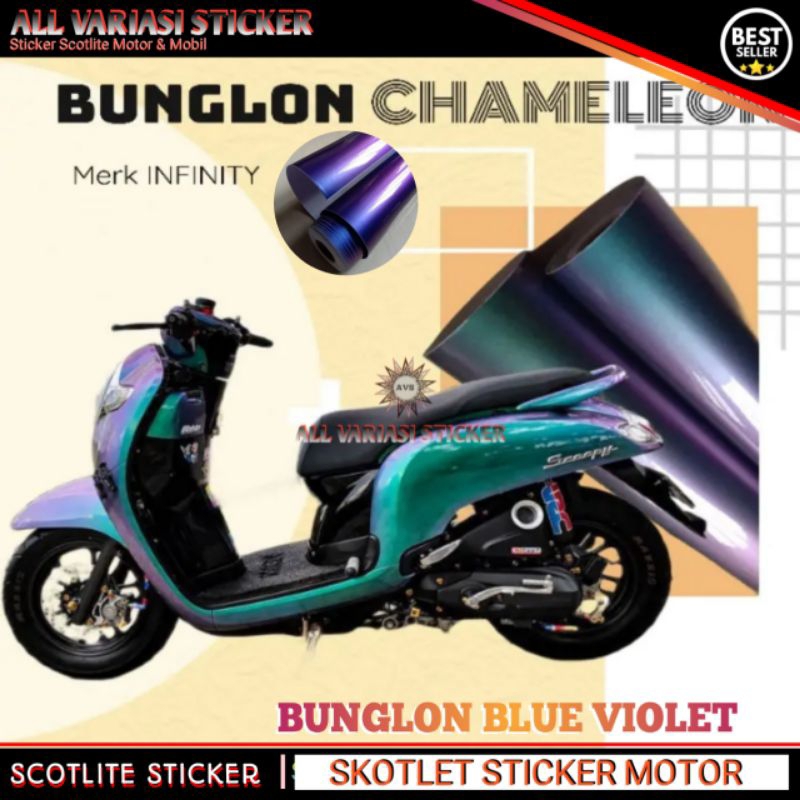 Promo Discon Stiker Skotlet Bunglon Chameleon Glossy Scotlite Motor Bunglon Doff Best Quality