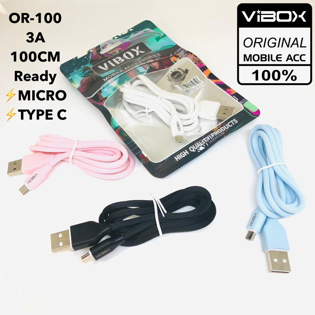 PROMO KABEL DATA FAST CHARGING VIBOX OR-100 3A 100CM FOR ANDROID SMARTPHONE