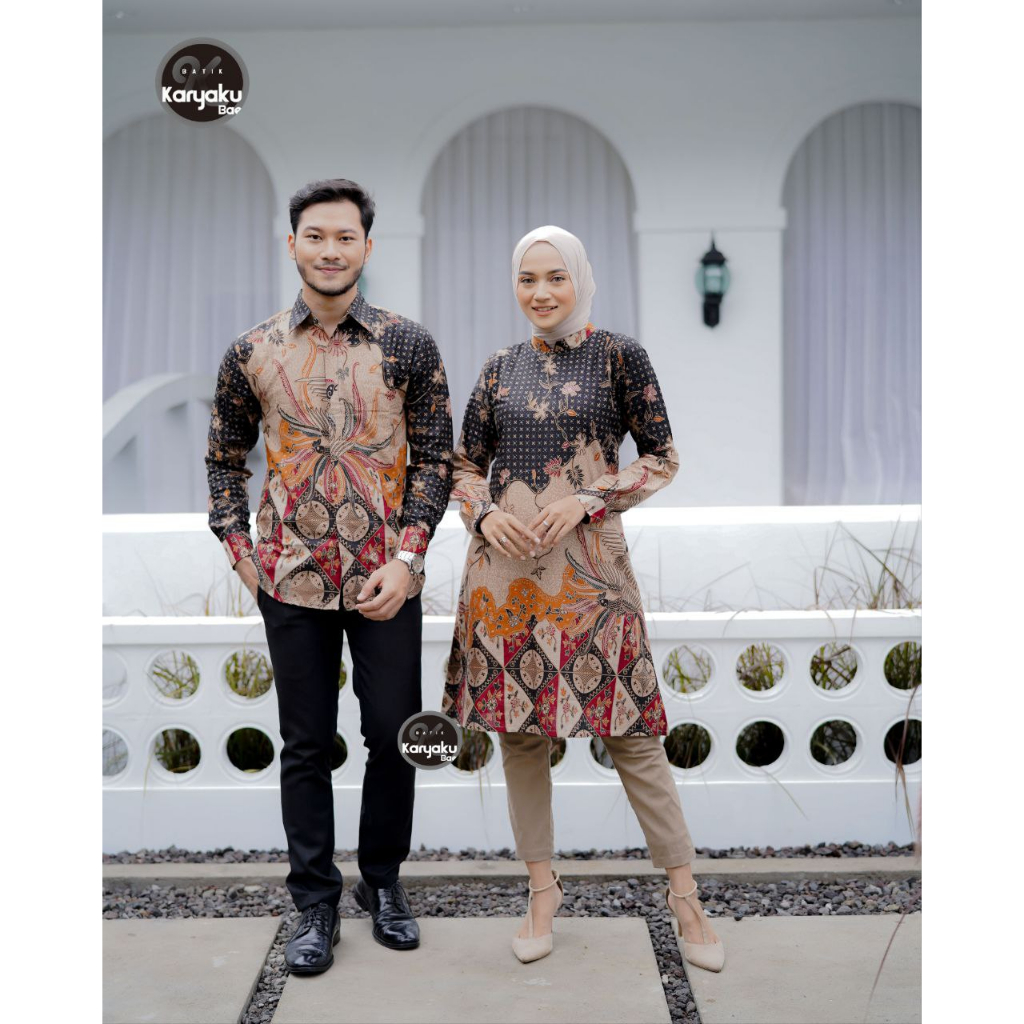 Baju Batik Wanita Modern Atasan Tunik Batik Kerja Kantor Wanita Seragam Batik M L XL XXL