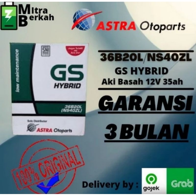 Jual AKI BASAH MOBIL HONDA JAZZ NS40ZL GS HYBRID | Shopee Indonesia