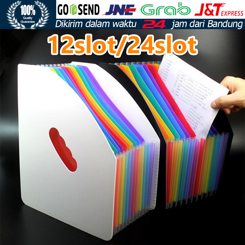 

13 Sekat F4 File Folder A4 Expanding Meja Dokumen Map Stand Organ Warna Folio Kotak Organizer