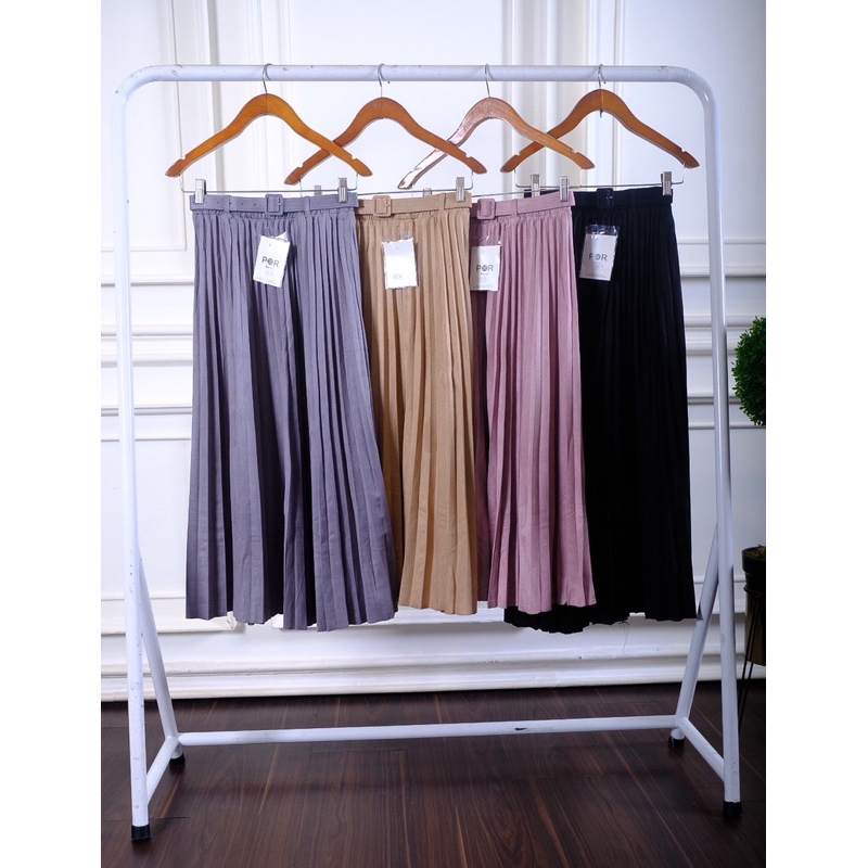 ROK PLISKET BAHAN SUEDE IMPORT BANGKOK, BKK,2956.ROK