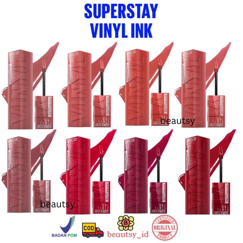 Maybelline Superstay Vinyl Ink Original BPOM - Vinylink Lipstick Lipstik COD