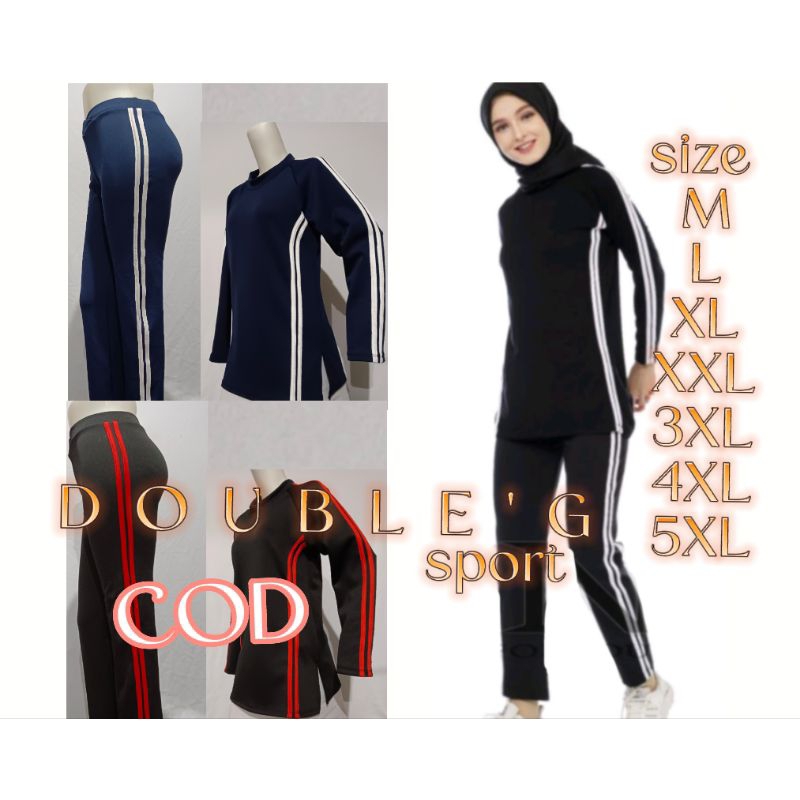 set olahraga wanita  muslimah, set senam