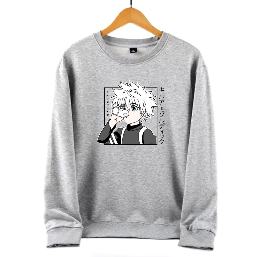 Anime Killua Zoldyck Devil Eye Sweater Crewneck Oblong Wanita Size M-L-XL-XXL Bisa Bayar Ditempat COD