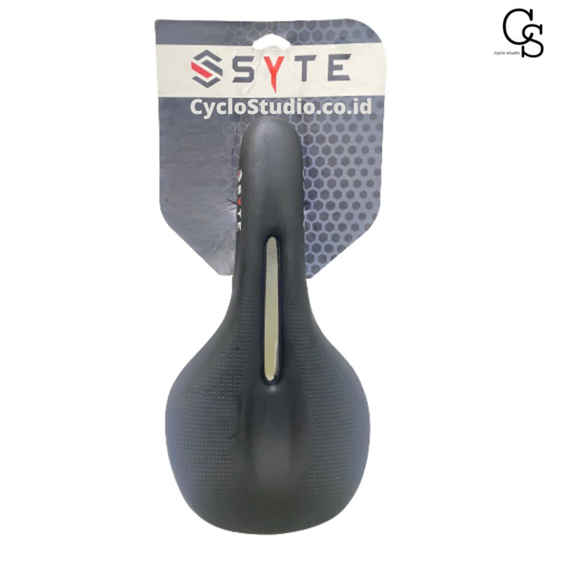 Saddle Sadel Jok Sepeda SYTE ST G163 Gel Bolong Tengah Hitam