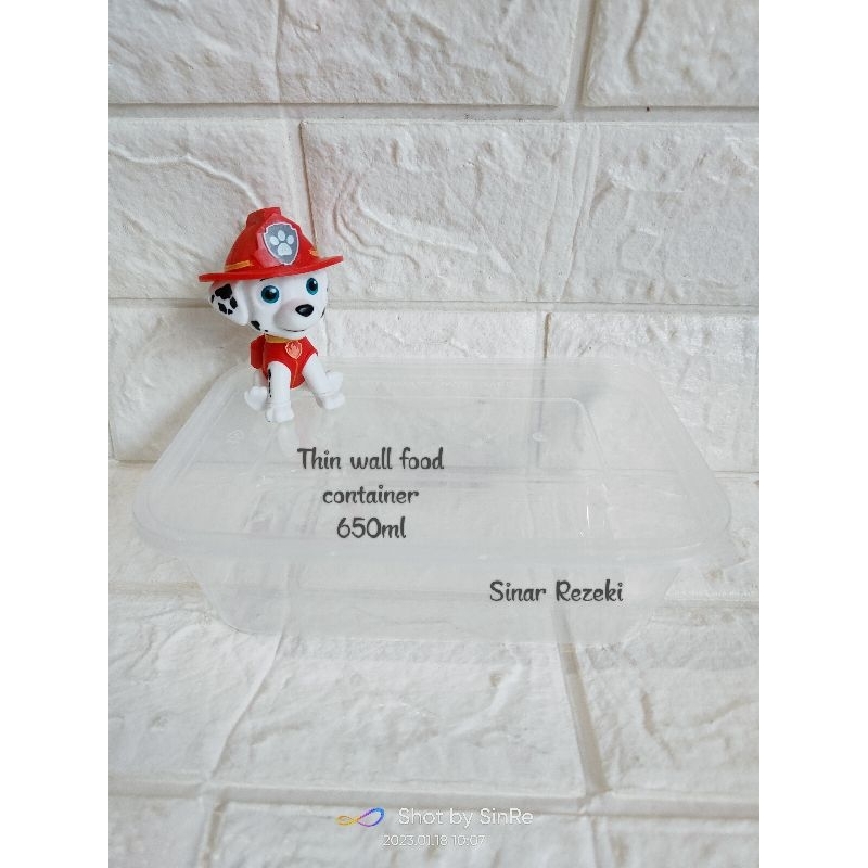 10 buah Thinwall food container 650ml/kotak makan plastik/tempat makan cup plastik 650ml
