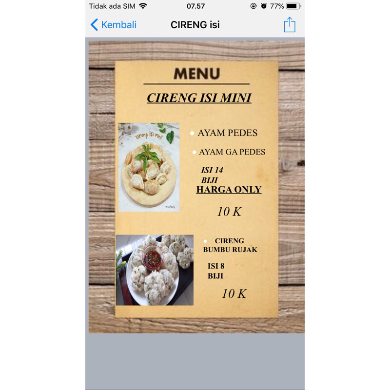 

CIRENG isi mini/ Cireng isi Ayam pedes/ cireng isi Ayam ga pedes/cireng bumbu rujak