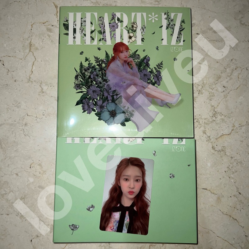 album izone heartiz unsealed chaewon cover with minju photocard