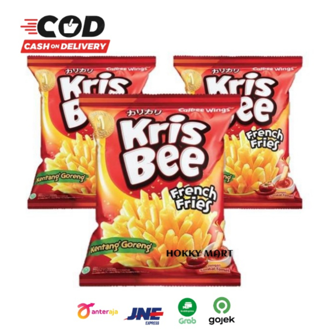 

( HOKKY ) Kris Bee French Fries Kentang Goreng 9gr Eceran Snack Cemilan Anak Murah