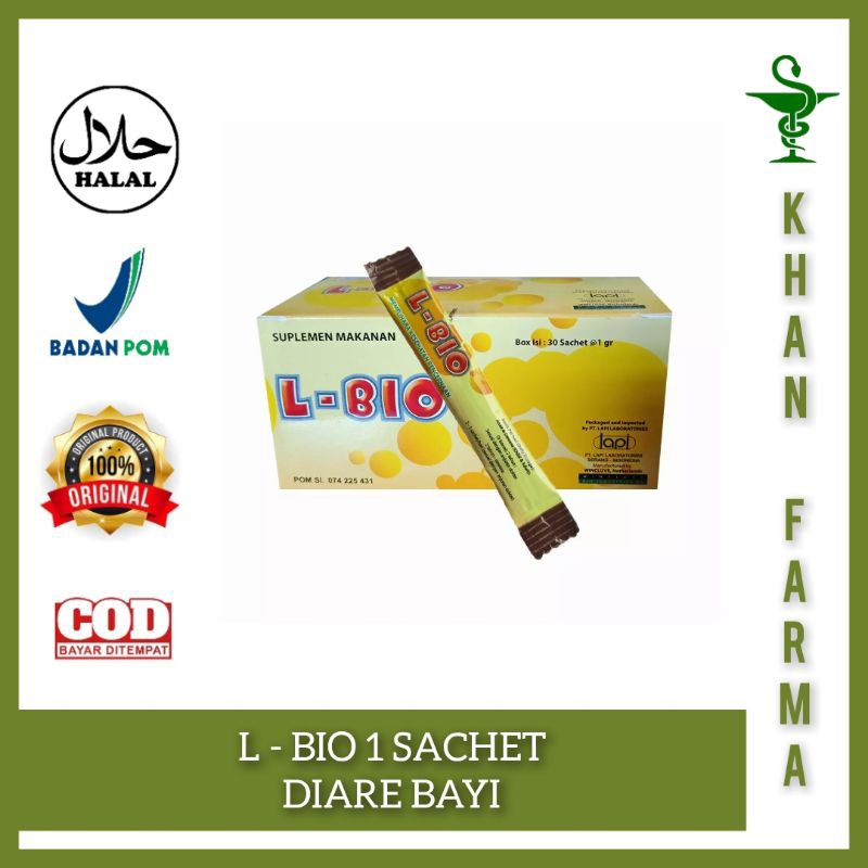 L-BIO L BIO OBAT DIARE DAN MASALAH PENCERNAAN BAYI DAN ANAK 1 SACHET