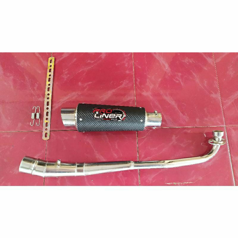 knalpot racing Proliner karbon all motor bebek Kaze R, Win, Kawasaki Edge, Karisma, Kirana, Revo old