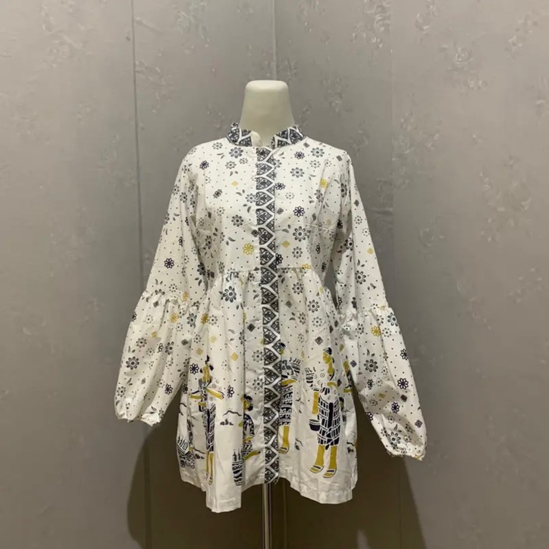 blouse batik kombinasi terbaru