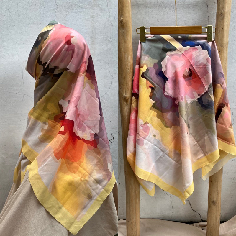 SADEAN HIJAB VOAL TERBARU//BISA COD HIJAB SEGIEMPAT MOTIF/HIJAB DENAY MOTIF TERBARU FLOWER SERIS