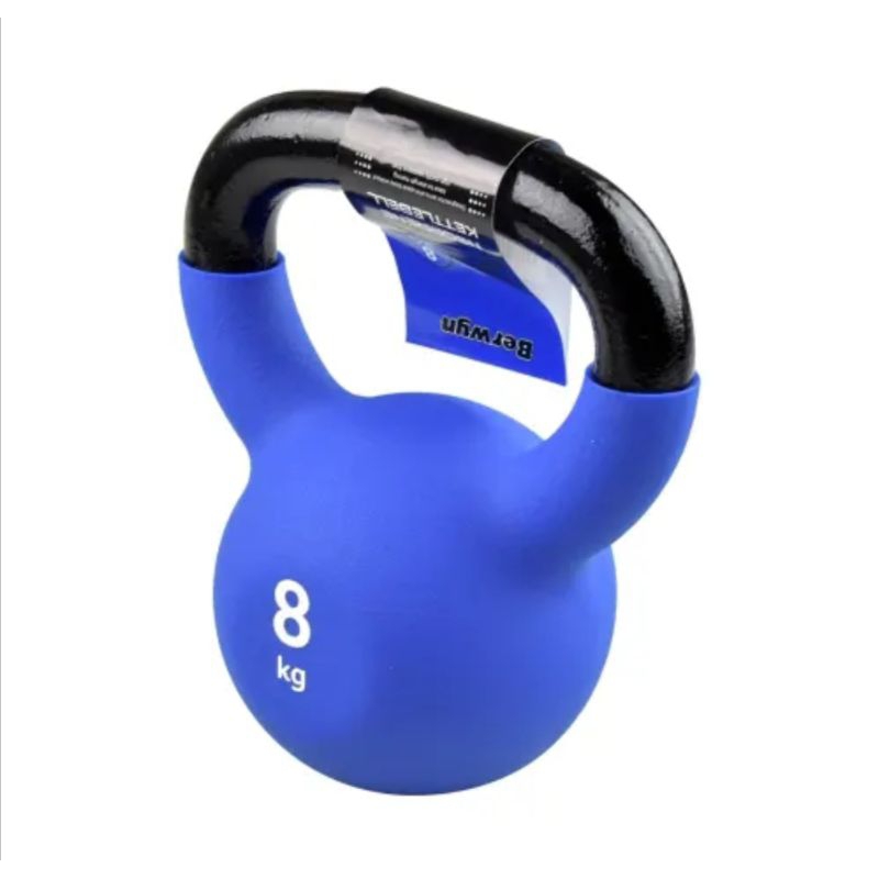 BERWYN Dumbble Neoprene Kettlebell 8kg/Dumbble Bulat - Biru