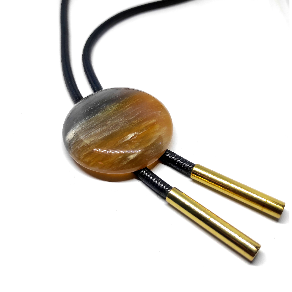 30gr Dasi Bolo Tie UNISEX Kombinasi Batu Mulia Petrified Wood