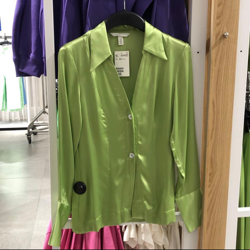 satin kemeja h&m gratis jastip