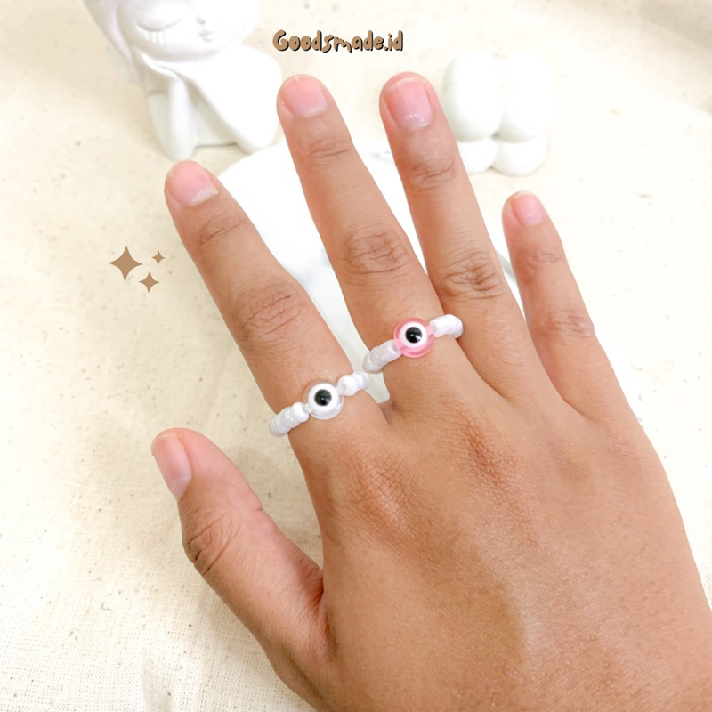 Cincin manik bening mata satu