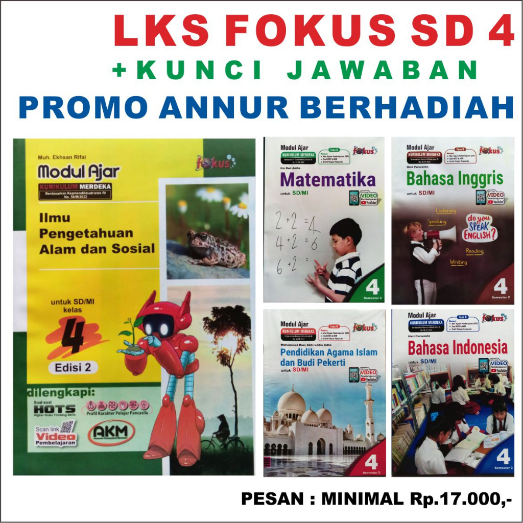 Jual Buku Lks Fokus Sd Promo Kunci Jawaban Kurikulum Merdeka K