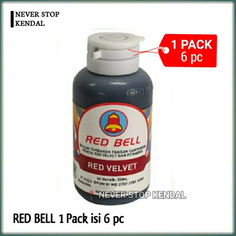 

Pasta/Perisa Red Velvet Red Bell 1 pack isi 6 pc