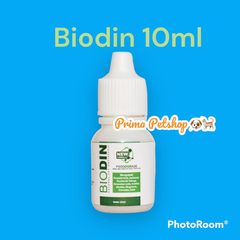 BIODIN NATURAL ANTISEPTIK 10ml ear mites obat scabies kulit telinga sariawan