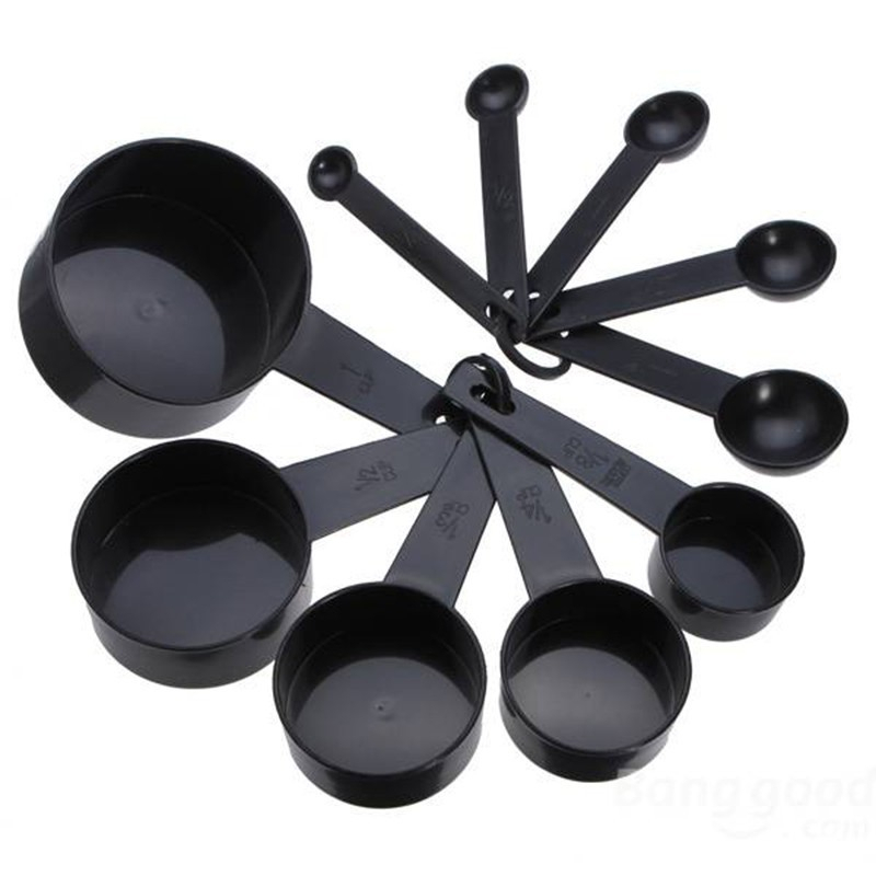 Sendok Takar HITAM 10 in 1 Akurasi Ukur Bumbu Dapur Takaran 10IN1 NEW