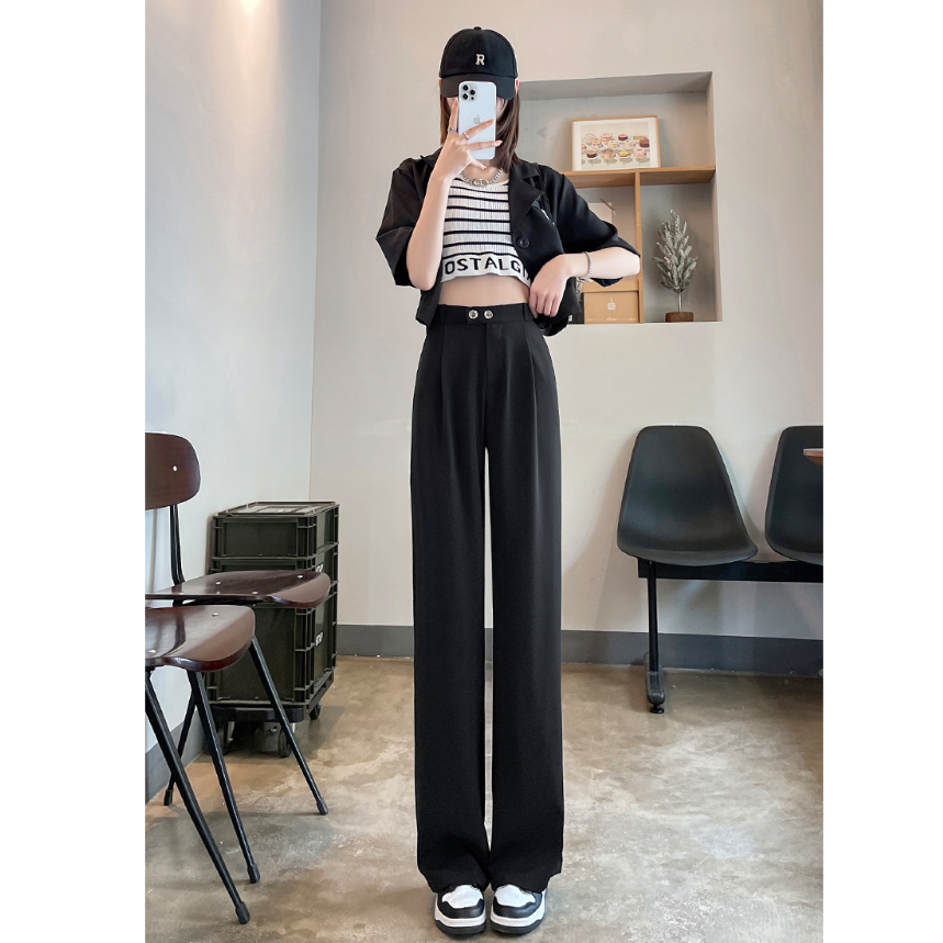 Kulot  Celana Panjang Pakaian Kerja Highwaist Import Hitam