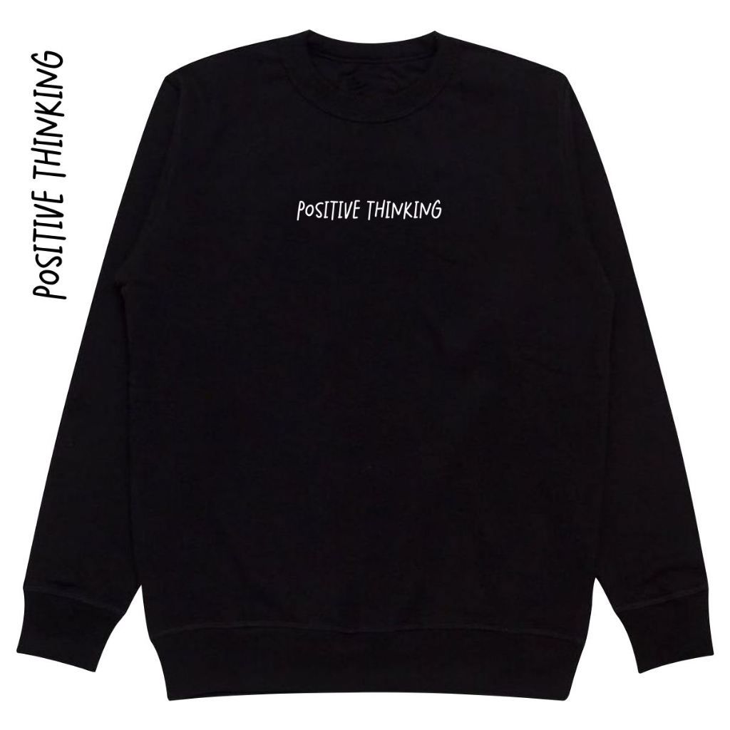 Switer Crewneck Pria Distro Original Motip Simple Warna Hitam Sweater Oblong Pria dan Wanita