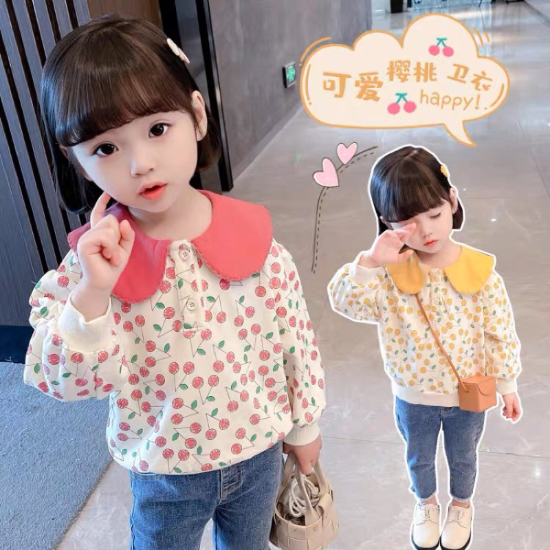 (2-3tahun) SETELAN CHERRY ANAK PEREMPUAN / SET JEANS ANAK PEREMPUAN IMPORT