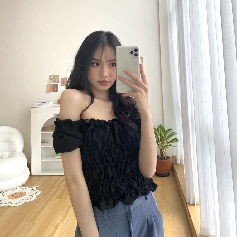 Rendall Ruffle Top - Casual Blouse - Atasan Korean Wanita