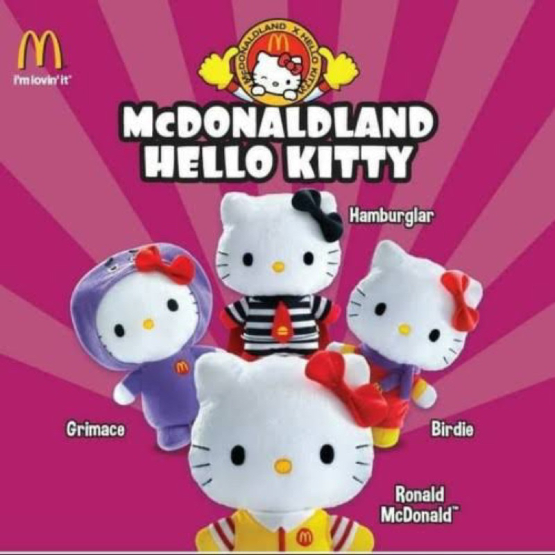 Boneka Hello Kitty Sanrio edisi McDonalds (Hadiah Mcd)