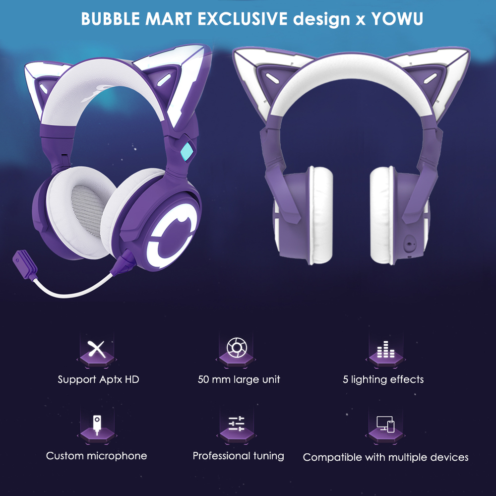 ORIGINAL Headphone Yowu x Bubble Mart Pop Mart Special Edition original earphone kucing audio earphone kucing