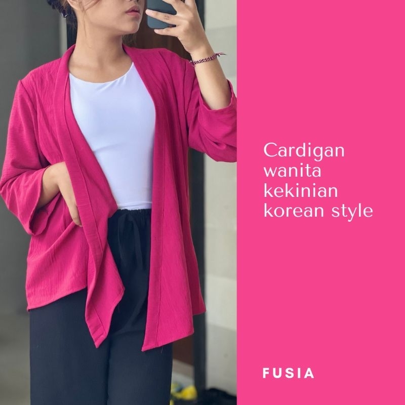 Cardigan Airflow Wanita Kekinian Korean Style