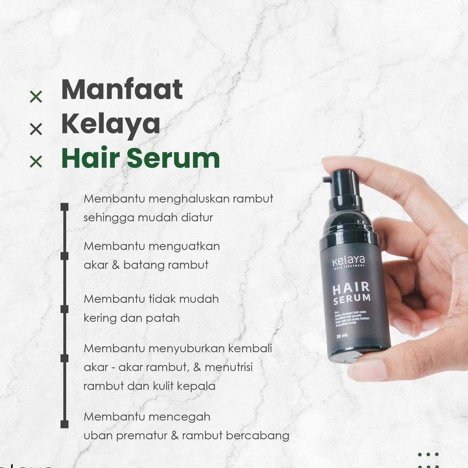 BPOM Kelaya Hair Serum 20ml Penebal Penumbuh Rambut Rontok