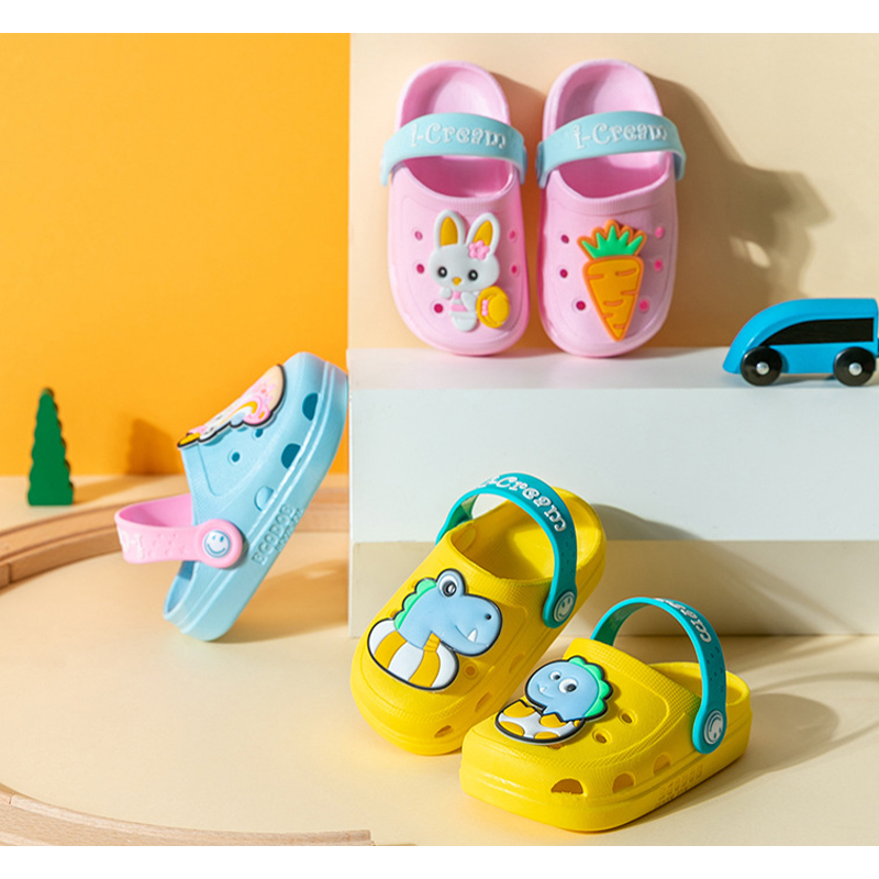 EVA Sepatu Sendal Sandal Anak Sendal Slip Anak Perempuan  laki-laki Dino Motif Sandal Jelly Baim Bayi Sandal Selop Anak