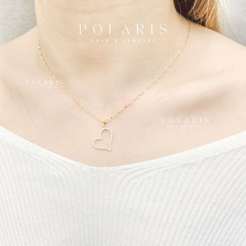 Kalung Toscano Liontin Hati BTAD Perhiasan Emas Kuning Kadar Emas Muda 375/8K KL15B