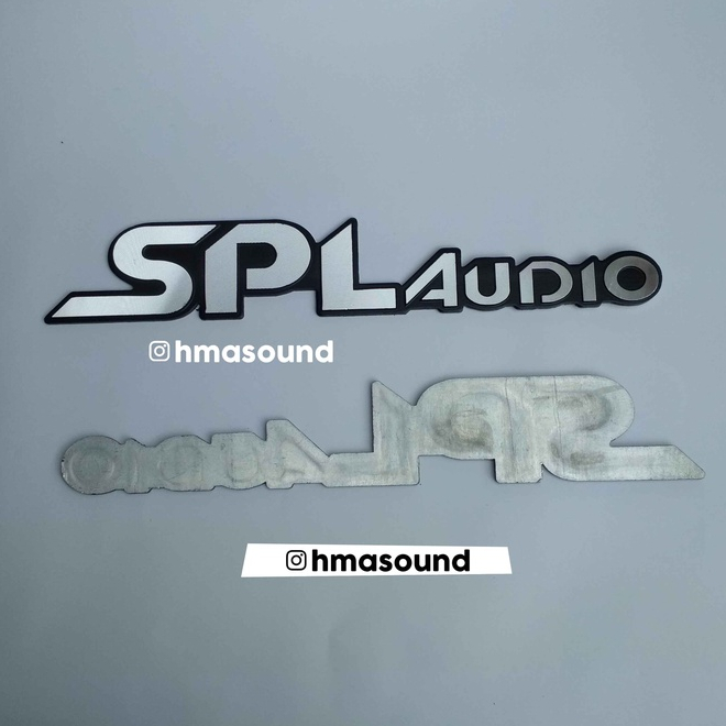 Emblem Logo Merk SPL Audio Besar