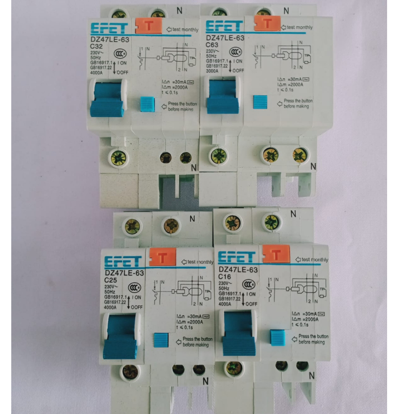 EFET ELCB 1 Pole Berbagai Ukuran