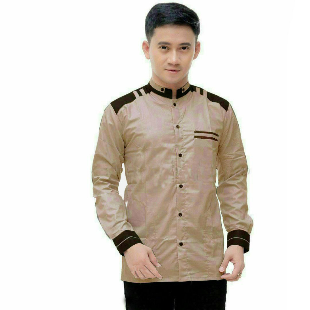 ABHA Baju Koko Muslim Pria Lengan Panjang Gus Azmi syubbanul muslimin kombinasi hadroh azzahir baju 