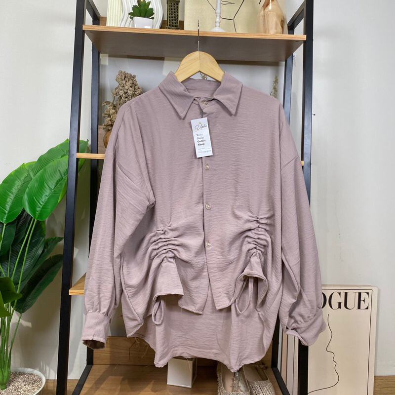 Alice Shirt Crinkle Airflow Terbaru Kemeja Serut Crinkle