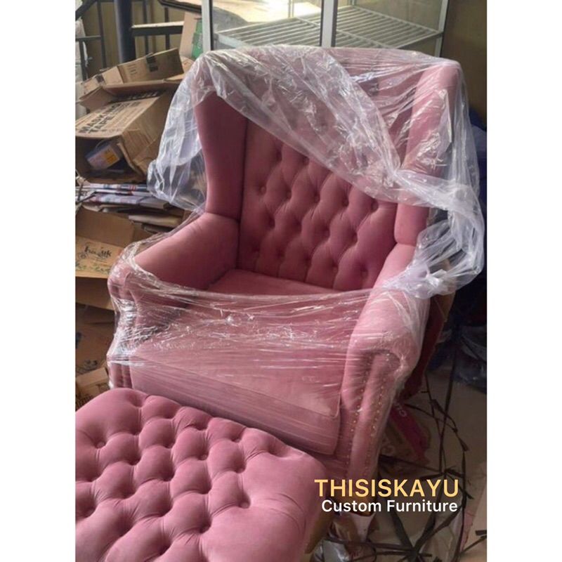 SOFA SINGLE GAYA SKANDINAVIA PREMIUM | SOFA SINGLE MINIMALIS EROPA KLASIK MEWAH ELEGANT BUSA PREMIUM