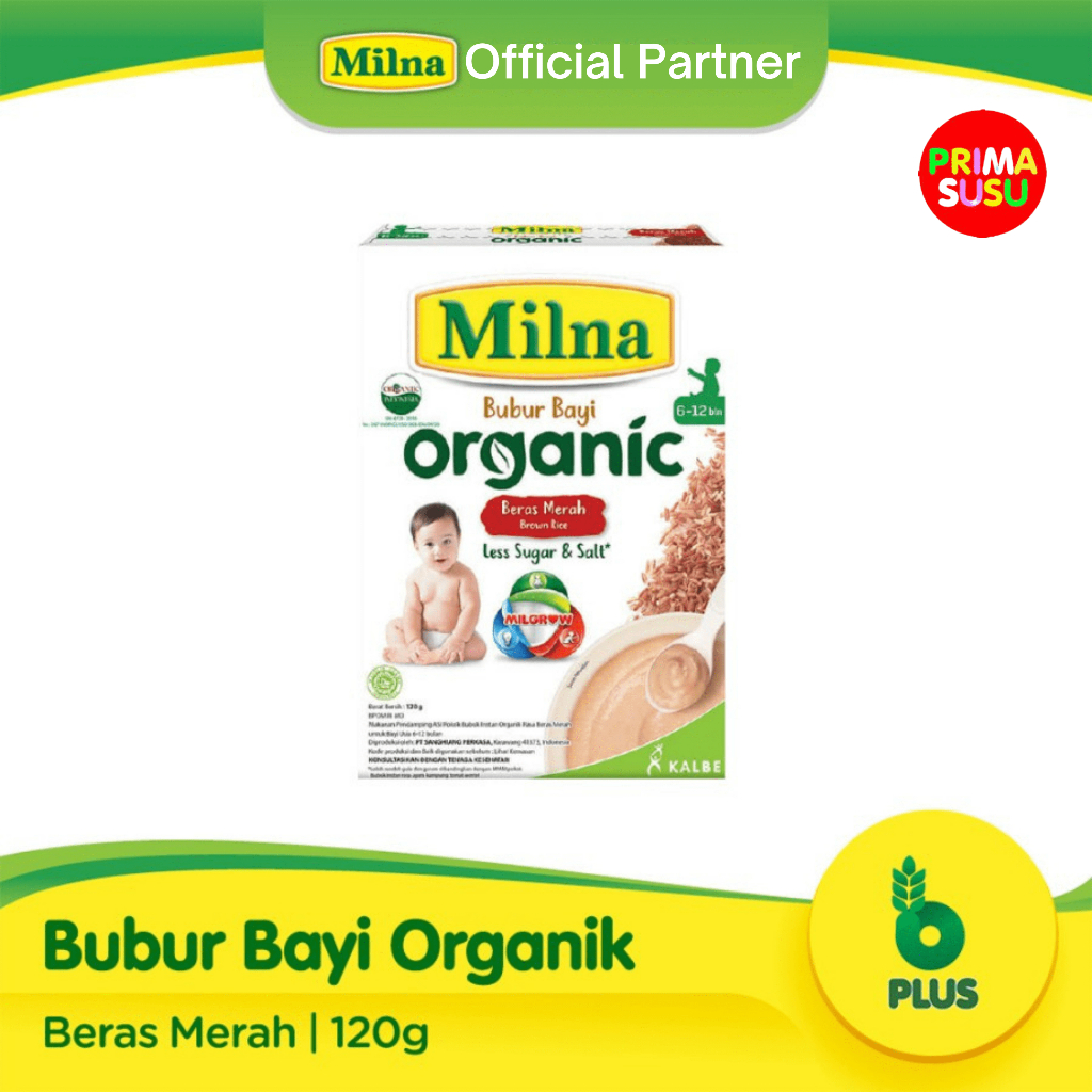 Milna Bubur Bayi Organic Beras Merah 6-12 120 GR